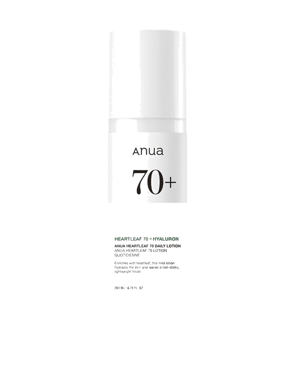 Anua Heartleaf 70+ Hyaluron Daily Lotion 200 ml